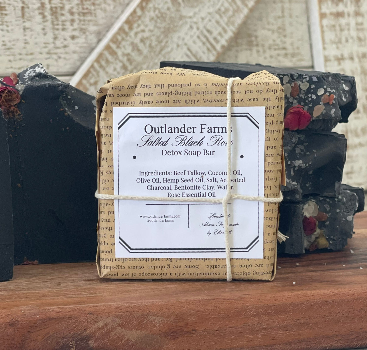 Salted Black Rose Detox Soap Bar