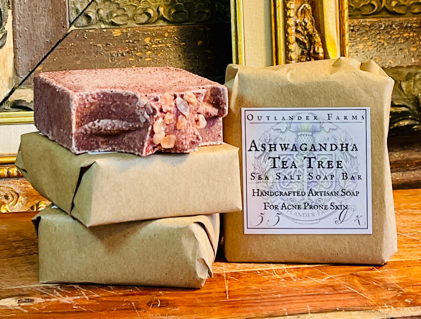 Ashwagandha Tea Tree Sea Salt Soap Bar
