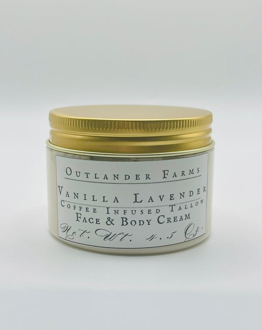 Vanilla Lavender Coffee-Infused Beef Tallow Moisturizer